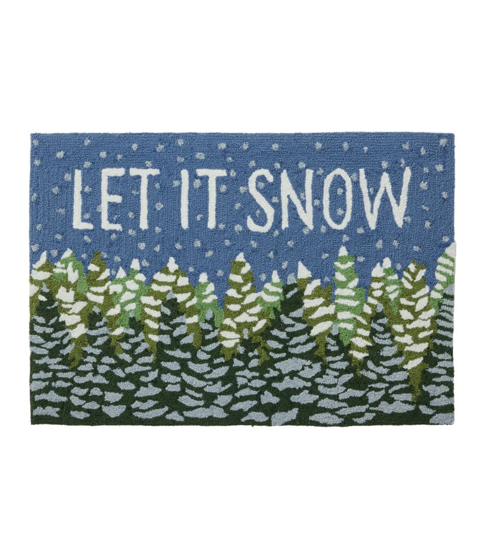 Indoor/Outdoor Vacationland Rug, Frosted Trees | L.L.Bean outlet