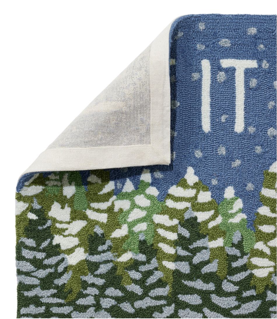 Indoor/Outdoor Vacationland Rug, Frosted Trees | L.L.Bean outlet