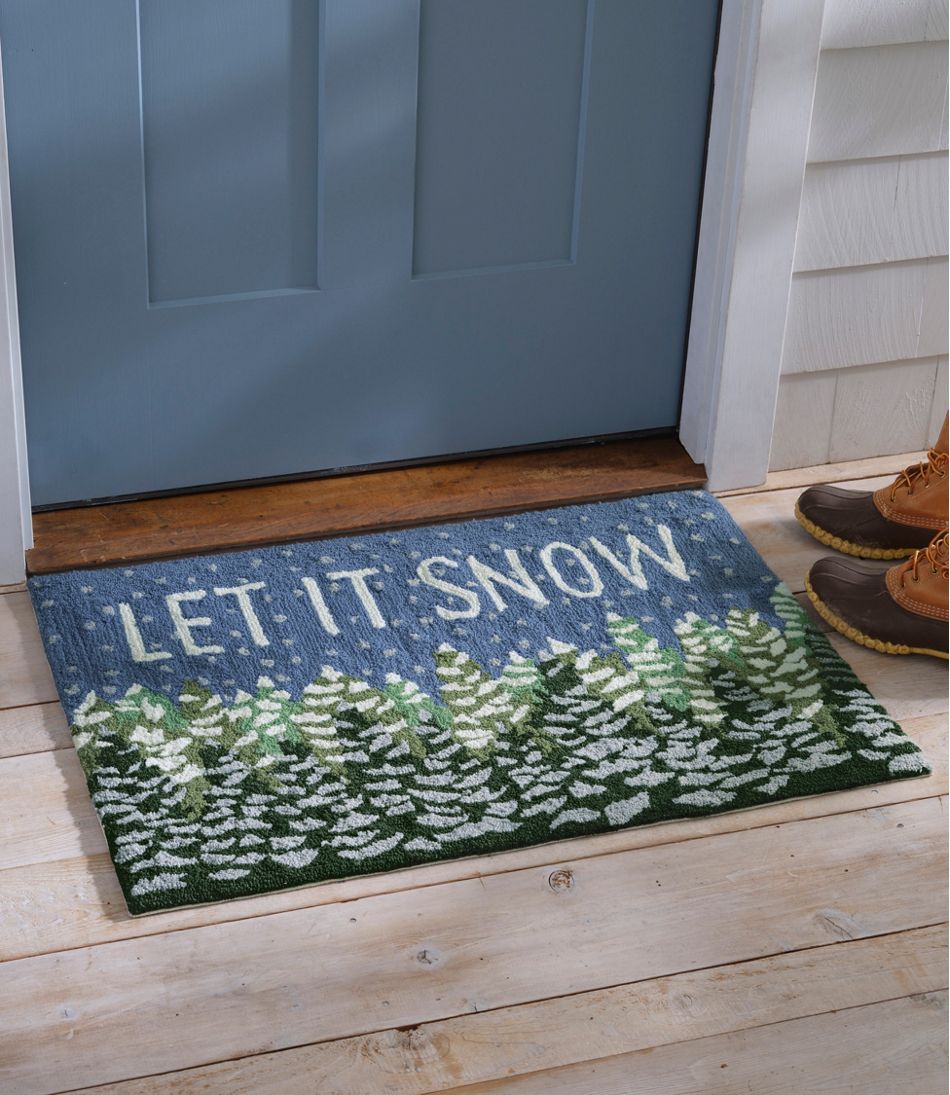 Indoor/Outdoor Vacationland Rug, Frosted Trees | L.L.Bean outlet