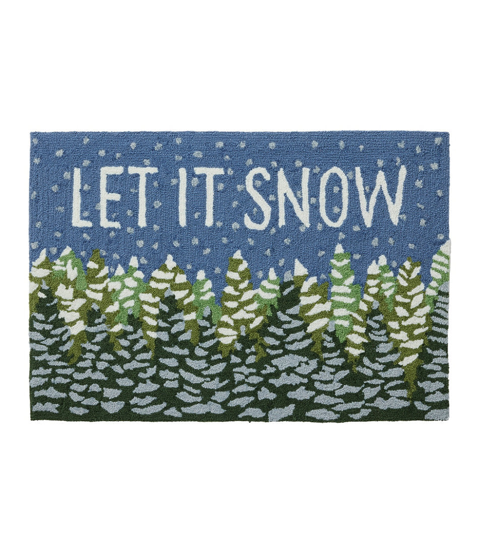 Indoor/Outdoor Vacationland Rug, Frosted Trees | L.L.Bean outlet