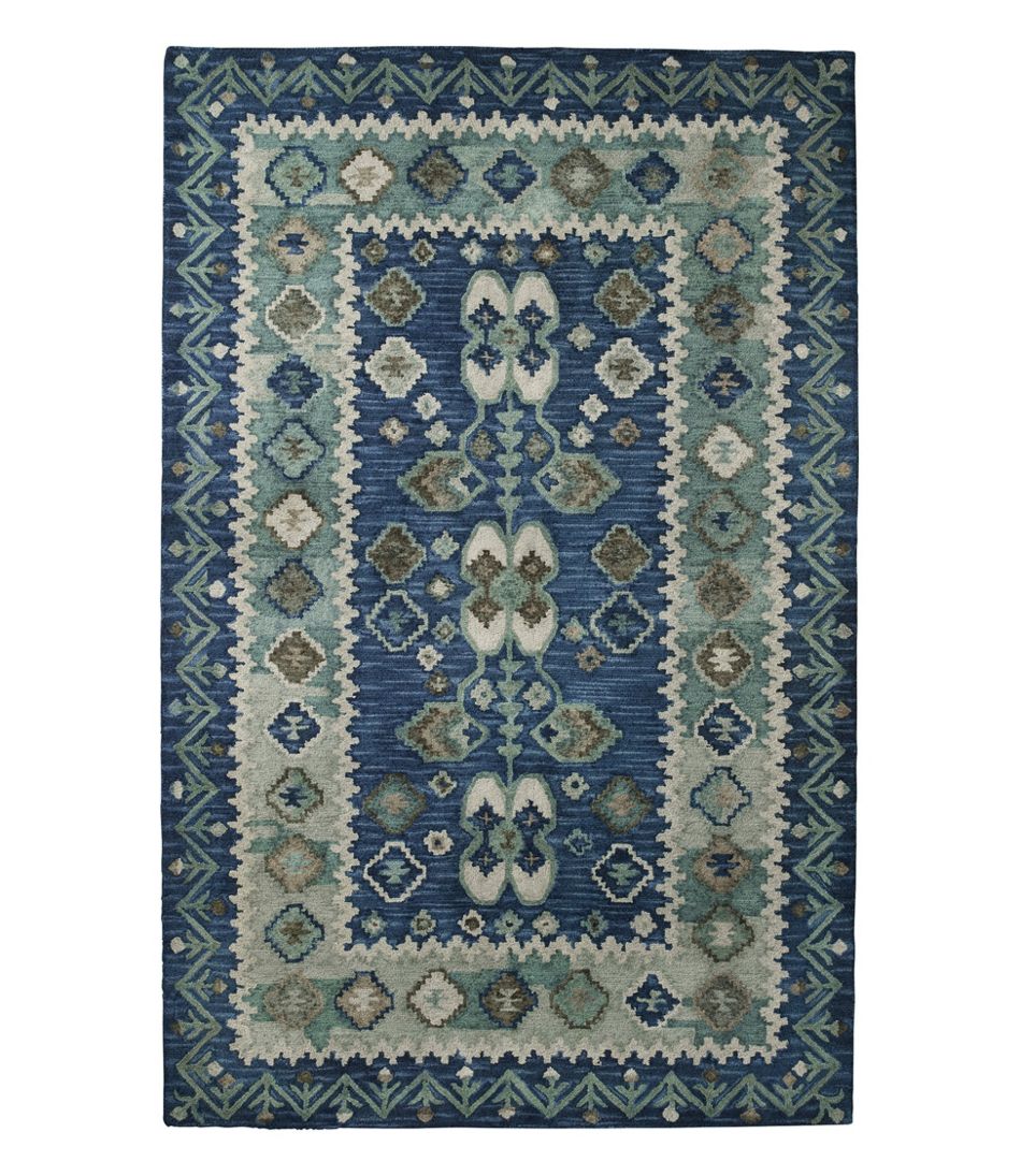Double Border Wool Hooked Rug | L.L.Bean online