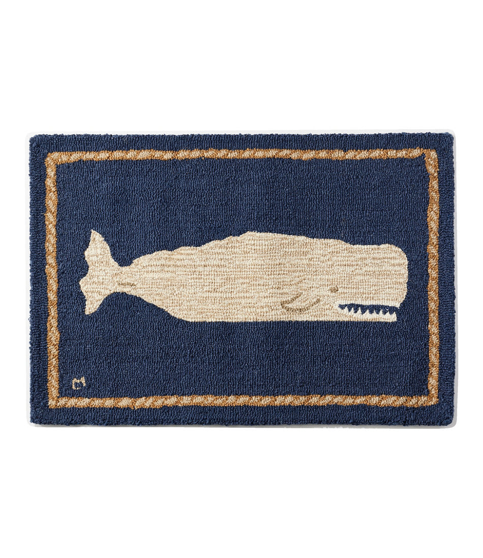 Wool Hooked Novelty Rug, Whale | L.L.Bean for sale