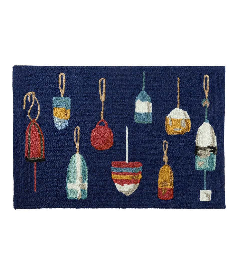 Indoor/Outdoor Vacationland Rug, Buoys | L.L.Bean on sale
