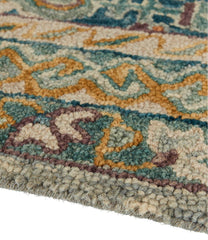 Bordered Medallion Wool Tufted Rug, Blue Multi | L.L.Bean online