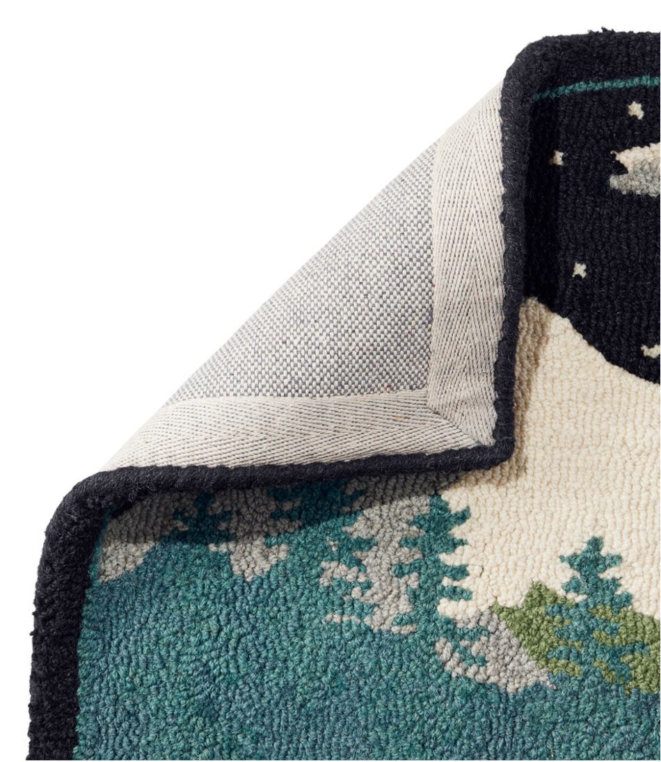 Wool Hooked Novelty Rug, Winter Woods | L.L.Bean for sale