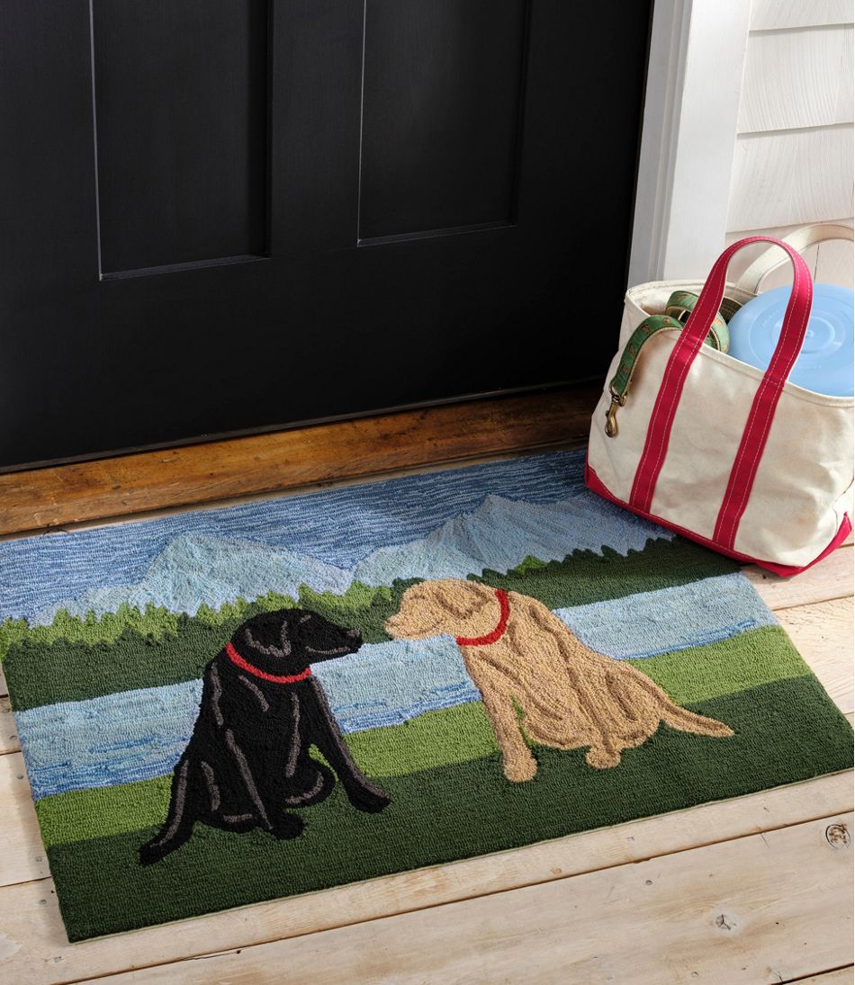 Indoor/Outdoor Vacationland Rug, Mountain Dogs | L.L.Bean on sale
