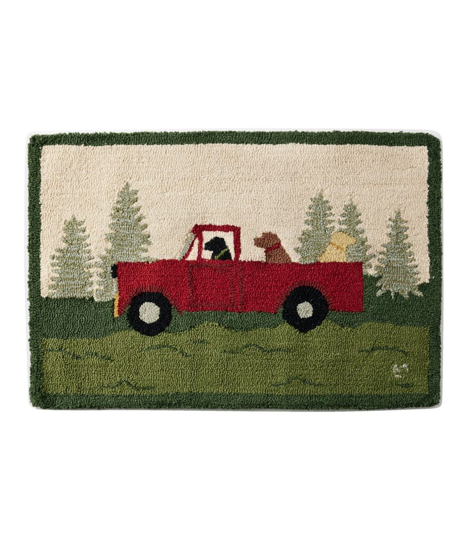 Wool Hooked Novelty Rug, Dog Caravan | L.L.Bean for sale