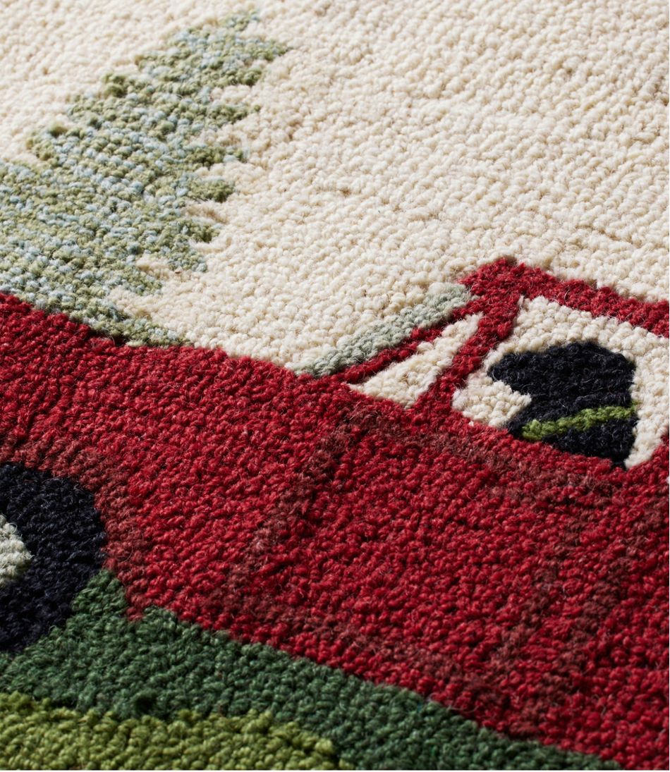 Wool Hooked Novelty Rug, Dog Caravan | L.L.Bean for sale