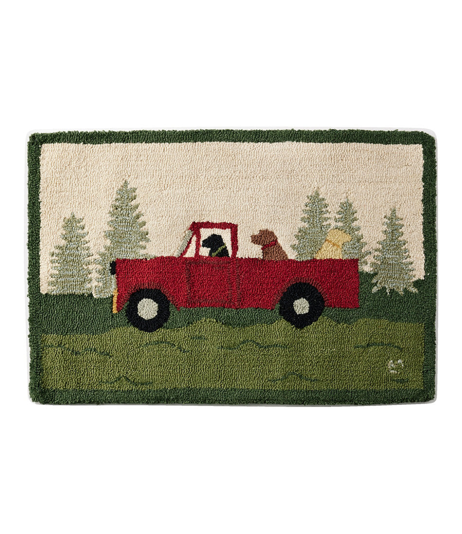 Wool Hooked Novelty Rug, Dog Caravan | L.L.Bean for sale