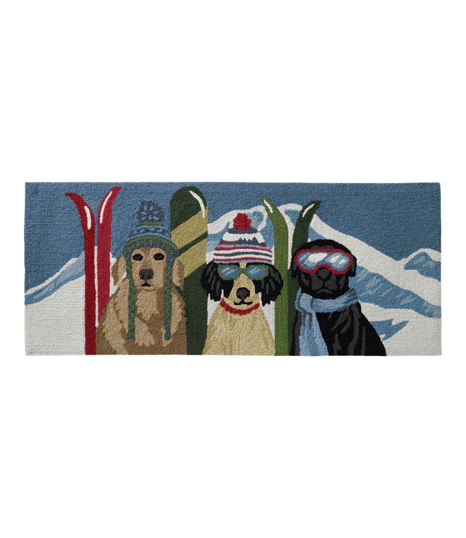 Indoor/Outdoor Vacationland Runner, Dogs Skiing | L.L.Bean outlet