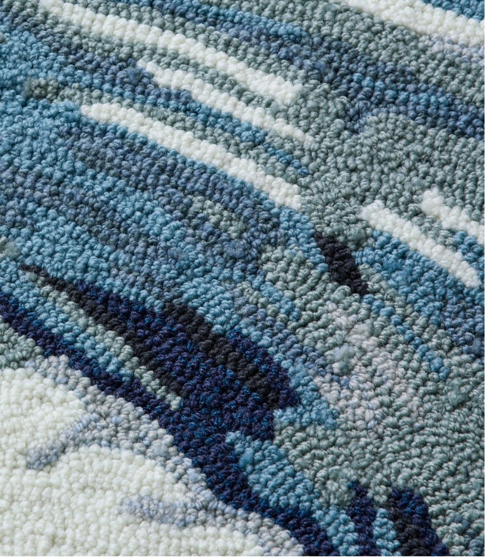 Indoor/Outdoor Vacationland Rug, Ocean Waves | L.L.Bean online