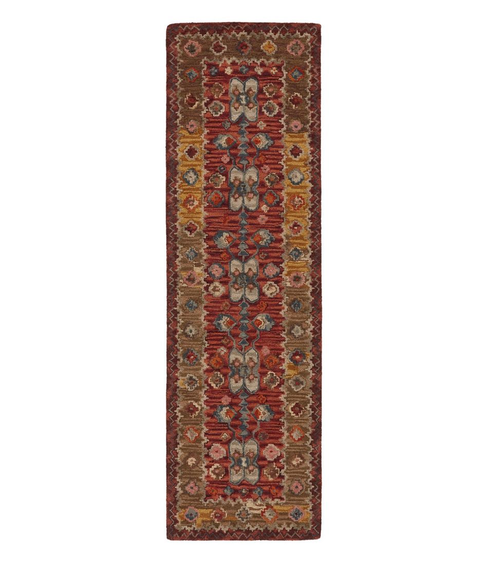 Double Border Wool Hooked Runner, Sienna Multi | L.L.Bean discount