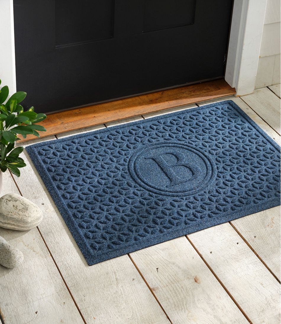 Heavyweight Recycled Waterhog Doormat, Blooming Circles, Personalized | L.L.Bean outlet