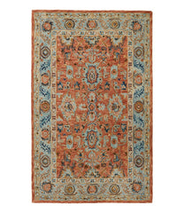 Single Border Terracotta Wool Tufted Rug | L.L.Bean sale