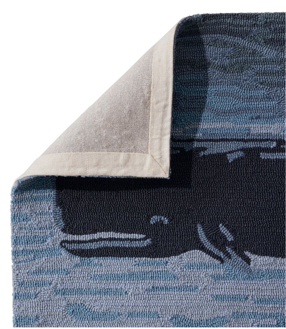 Indoor/Outdoor Vacationland Rug, Coastal Whale | L.L.Bean on sale