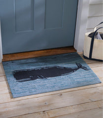 Indoor/Outdoor Vacationland Rug, Coastal Whale | L.L.Bean on sale
