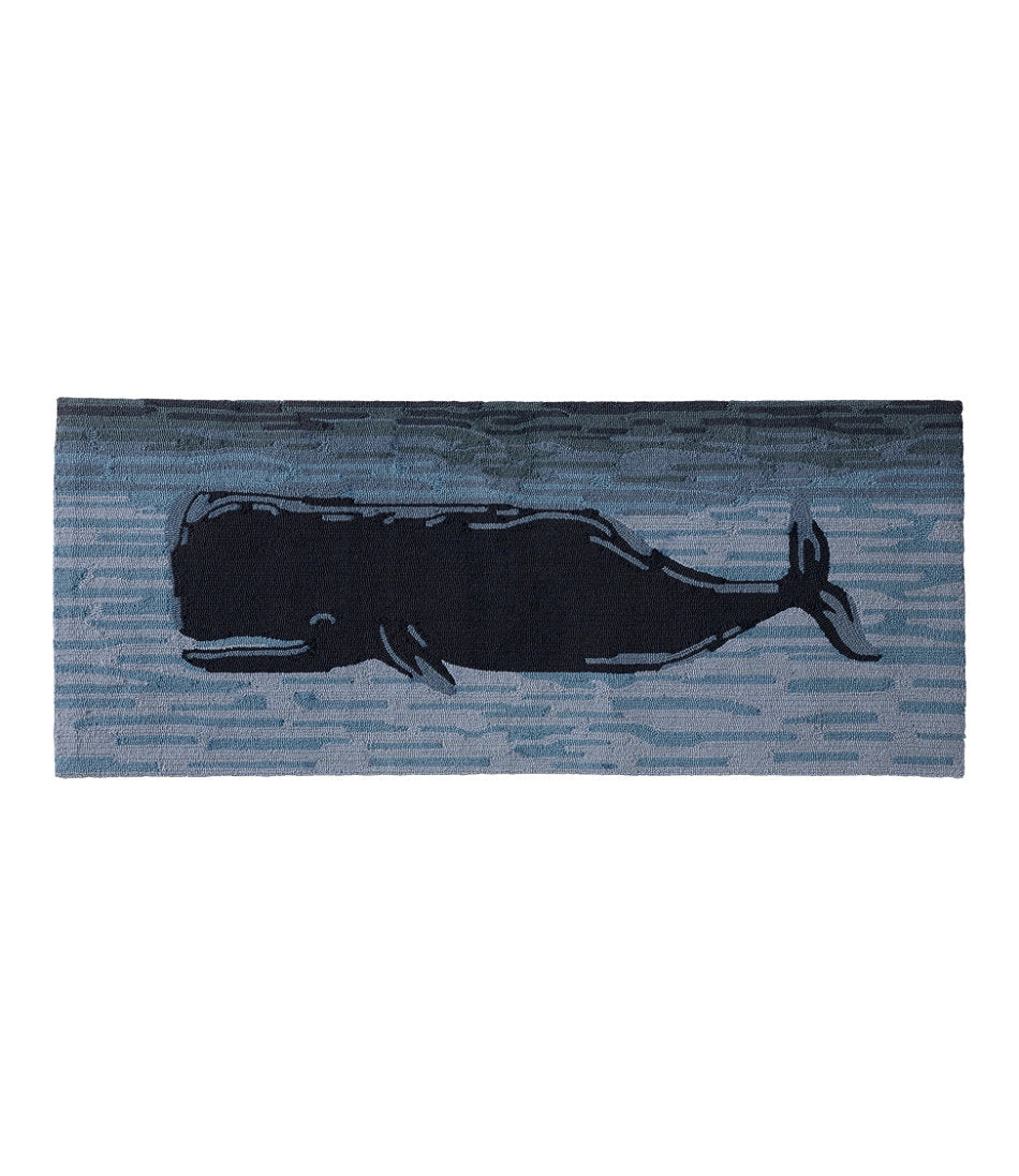 Indoor/Outdoor Vacationland Runner, Coastal Whale | L.L.Bean outlet