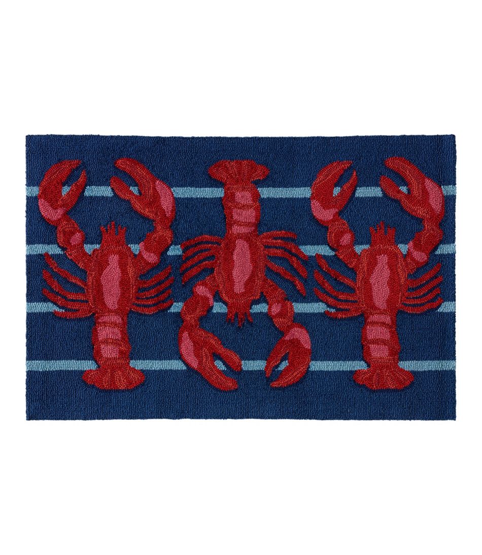 Indoor/Outdoor Vacationland Rug, Lobsters | L.L.Bean online