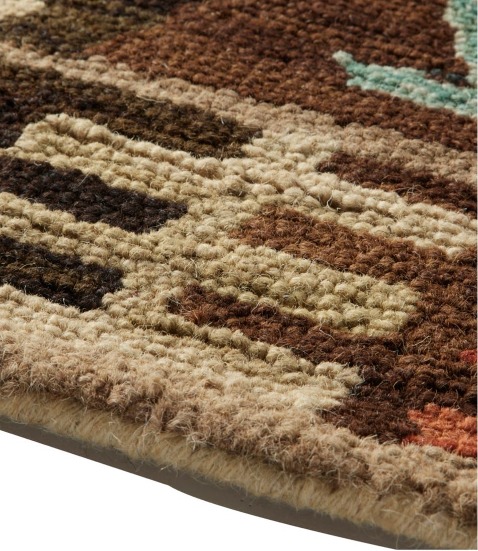 Rustic Geometric Wool Hooked Runner | L.L.Bean sale