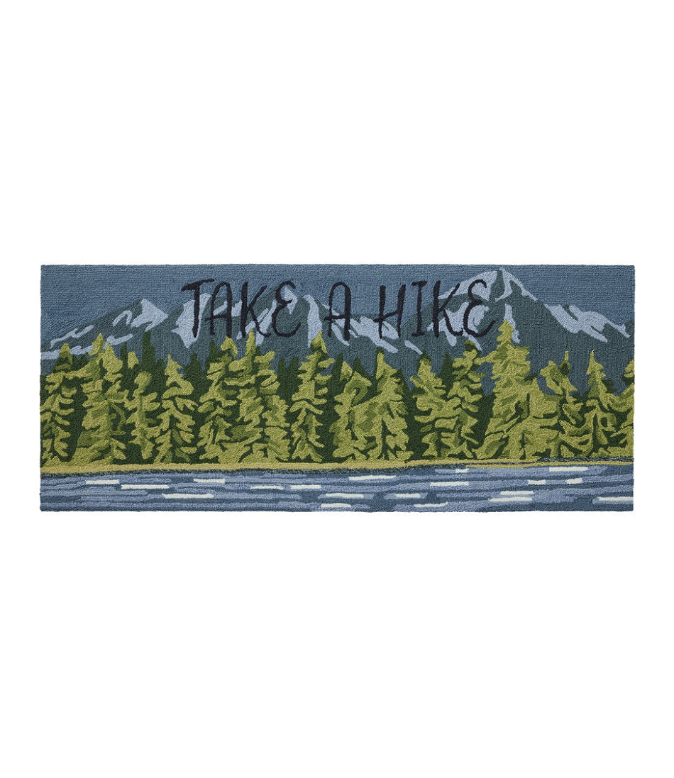 Indoor/Outdoor Vacationland Runner, Lakeside Mountain Scene | L.L.Bean outlet