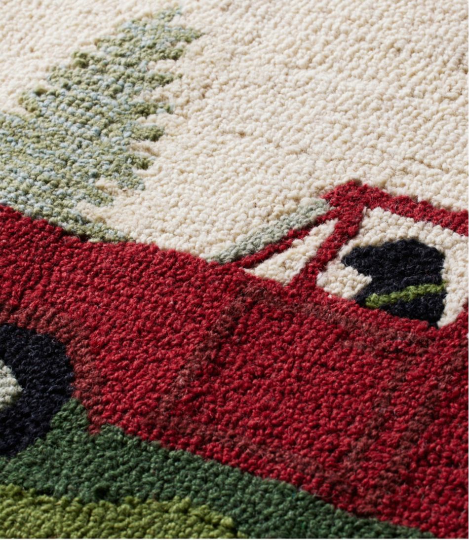 Wool Hooked Novelty Runner, Dog Caravan | L.L.Bean on sale