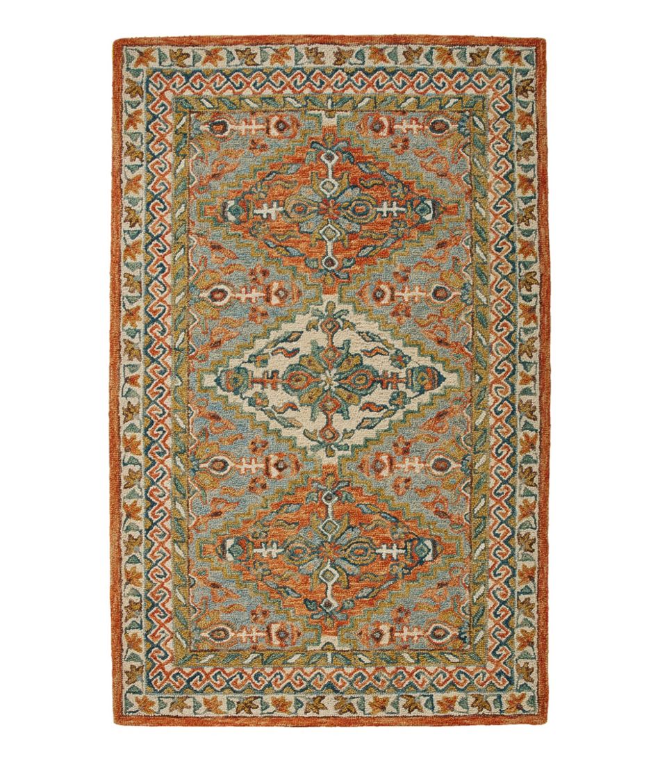 Bordered Medallion Wool Tufted Rug | L.L.Bean outlet