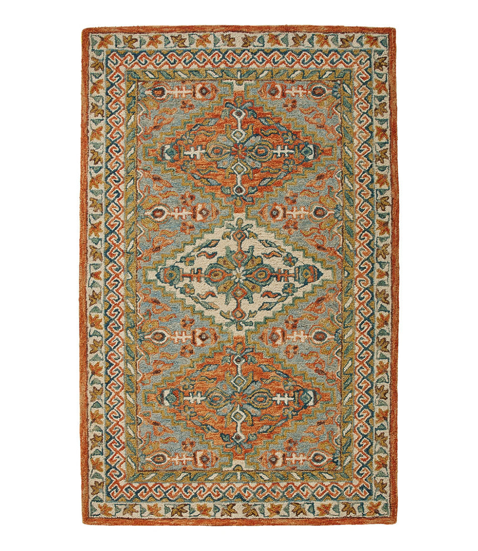 Bordered Medallion Wool Tufted Rug | L.L.Bean outlet