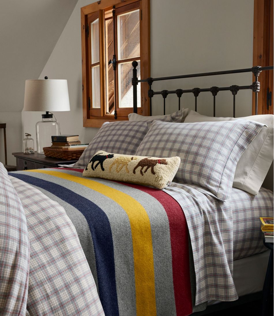 Wool Hooked Throw Pillow, Lab Trio, 8" x 24" | L.L.Bean on sale