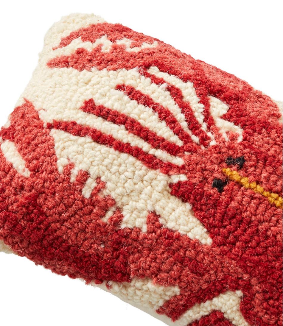 Wool Hooked Throw Pillow, Lobster, 8" x 12" | L.L.Bean discount