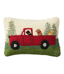 Wool Hooked Throw Pillow, Dog Trio, 14" x 20" | L.L.Bean discount