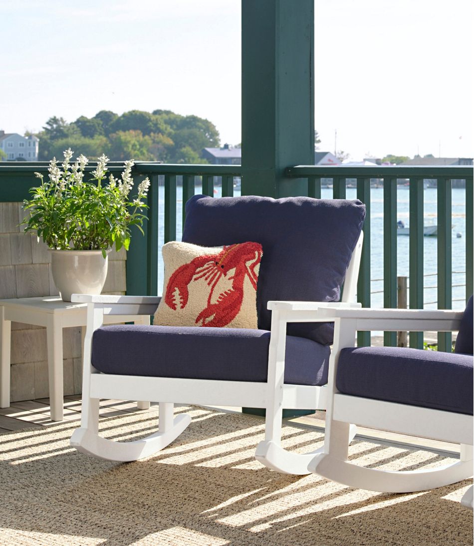 Wool Hooked Throw Pillow, Red Lobster, 14" x 14" | L.L.Bean on sale