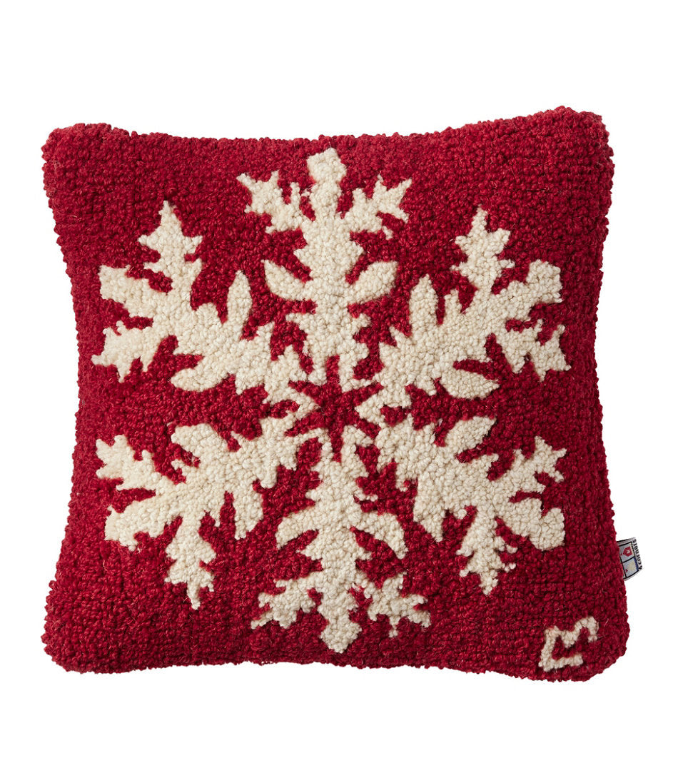 Wool Hooked Throw Pillow, Snowflake, 14" x 14" | L.L.Bean near me