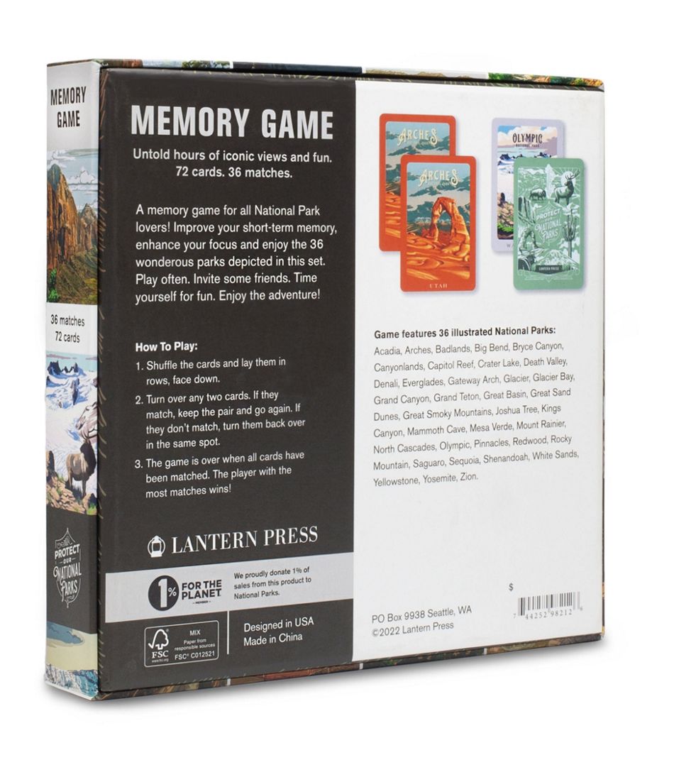 National Parks Memory Game | L.L.Bean online