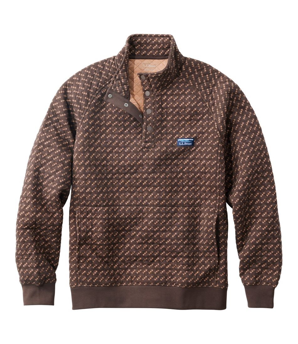 Men's Bean's Quilted Sweatshirt, Mockneck, Print | L.L.Bean on sale