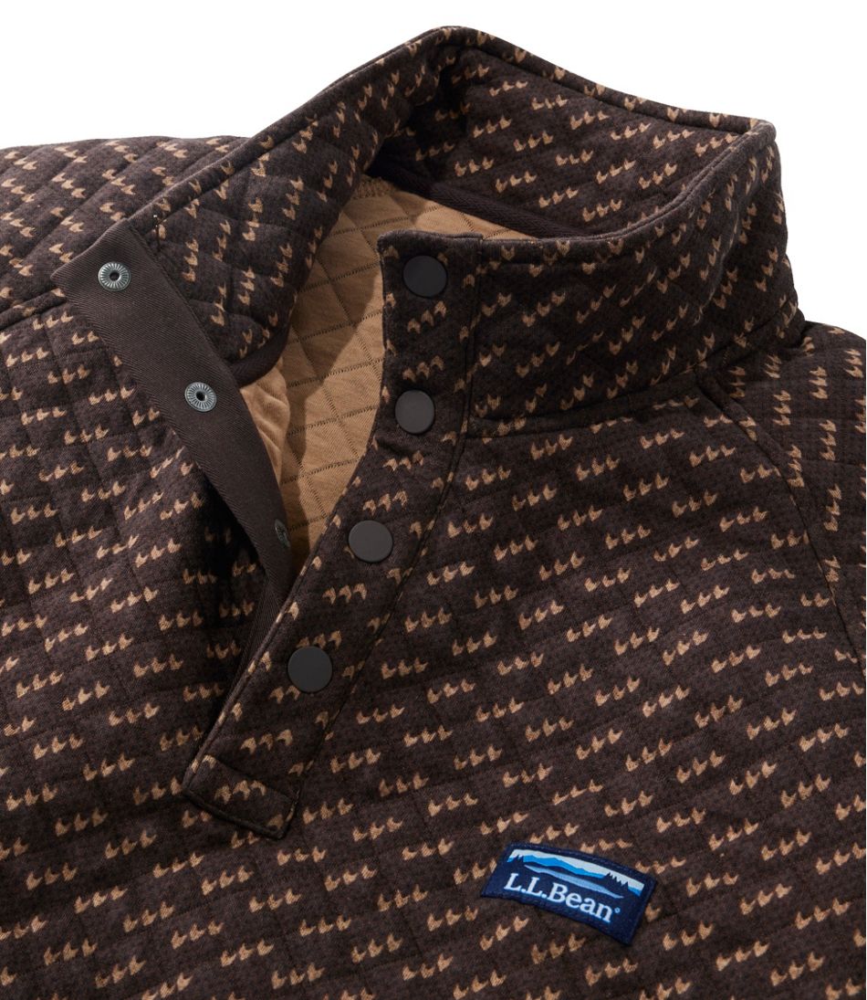 Men's Bean's Quilted Sweatshirt, Mockneck, Print | L.L.Bean on sale