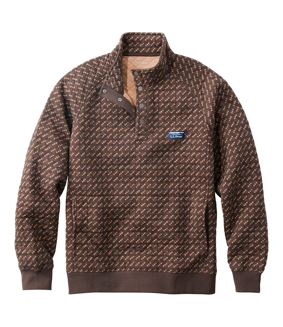 Men's Bean's Quilted Sweatshirt, Mockneck, Print | L.L.Bean on sale