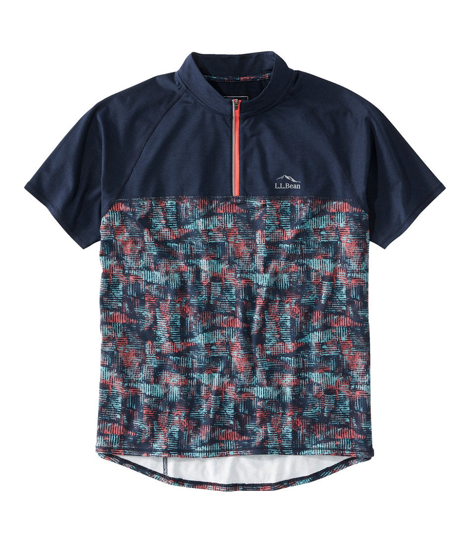 Men's Comfort Cycling Jersey, Short-Sleeve Print | L.L.Bean sale