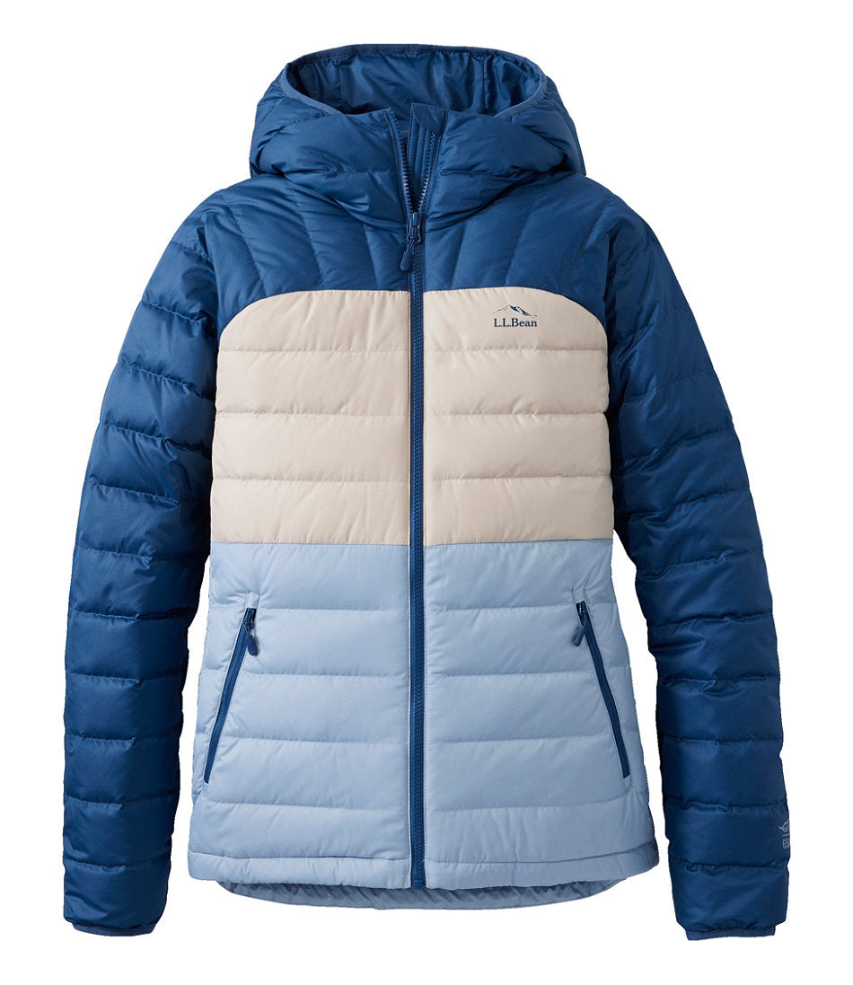 Women's Bean's Down Hooded Jacket, Colorblock | L.L.Bean discount
