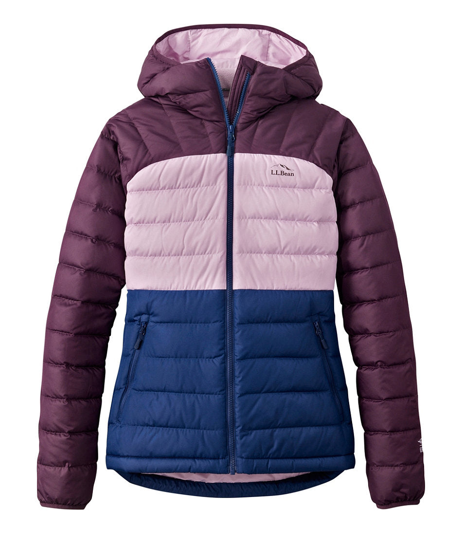 Women's Bean's Down Hooded Jacket, Colorblock | L.L.Bean discount