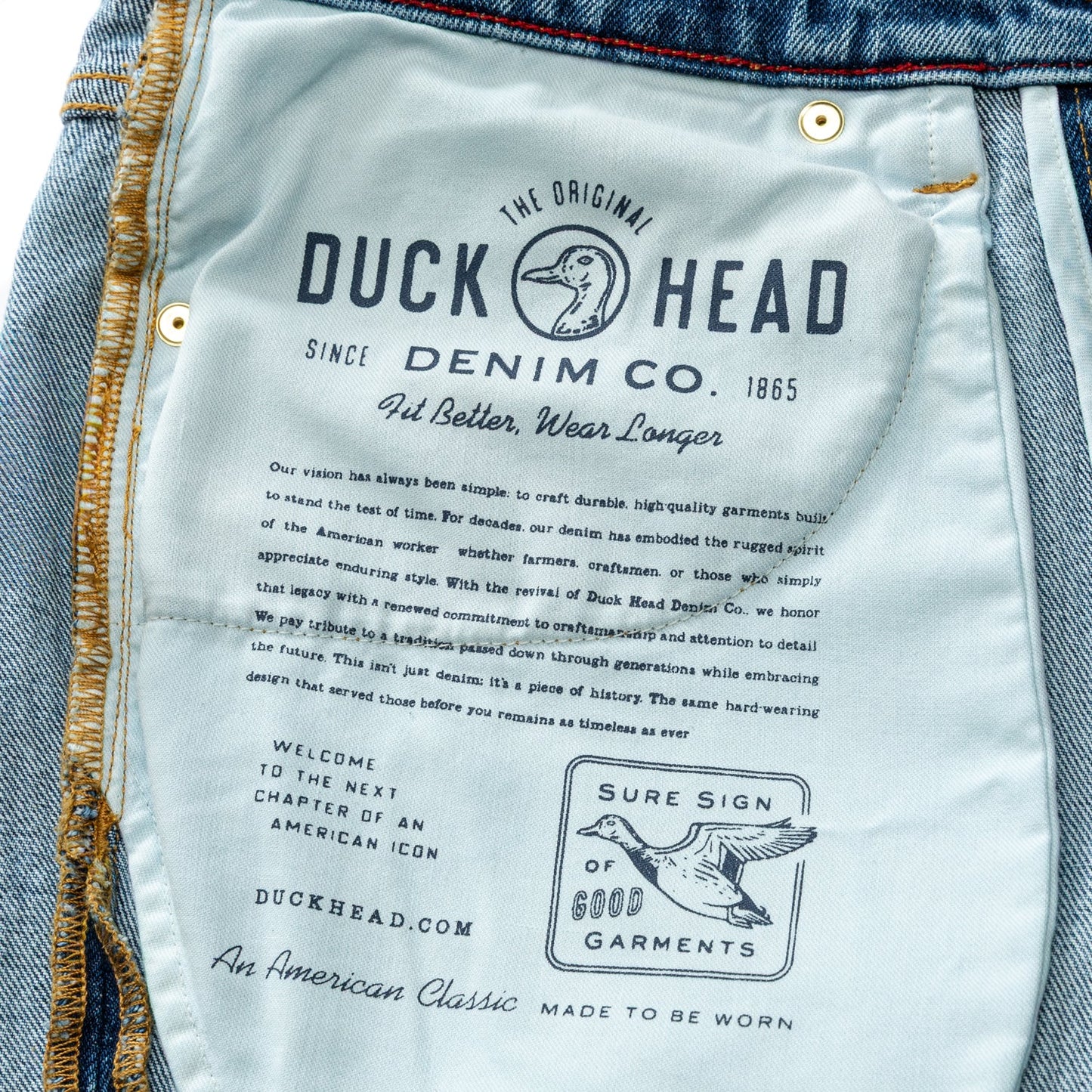 Duck Head Slim Straight Denim - Light Wash
