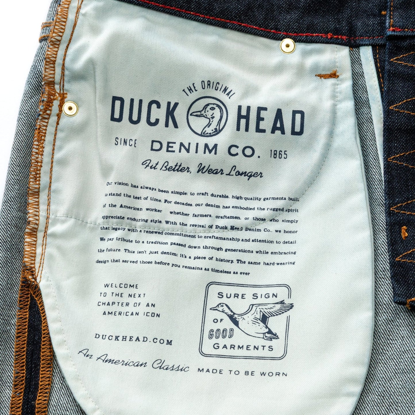 Duck Head Slim Straight Denim - Rinse Wash