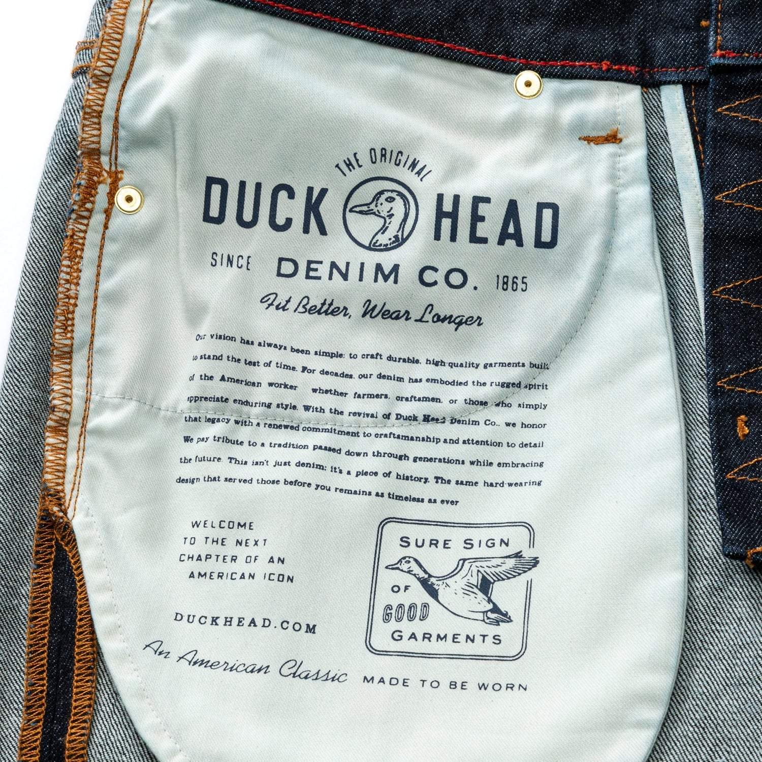 Duck Head Slim Straight Denim - Rinse Wash