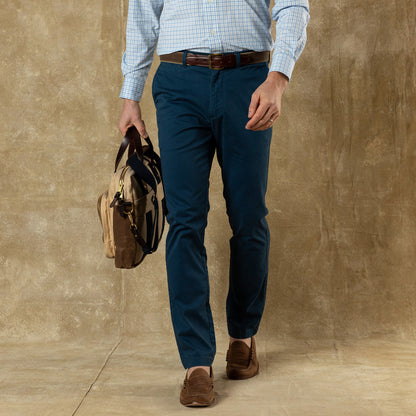 Duck Head Slim Fit Gold School Chino - Mallard Blue