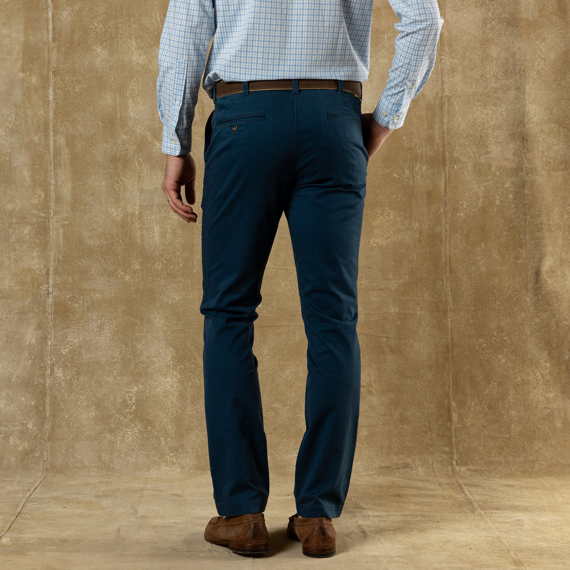 Duck Head Slim Fit Gold School Chino - Mallard Blue