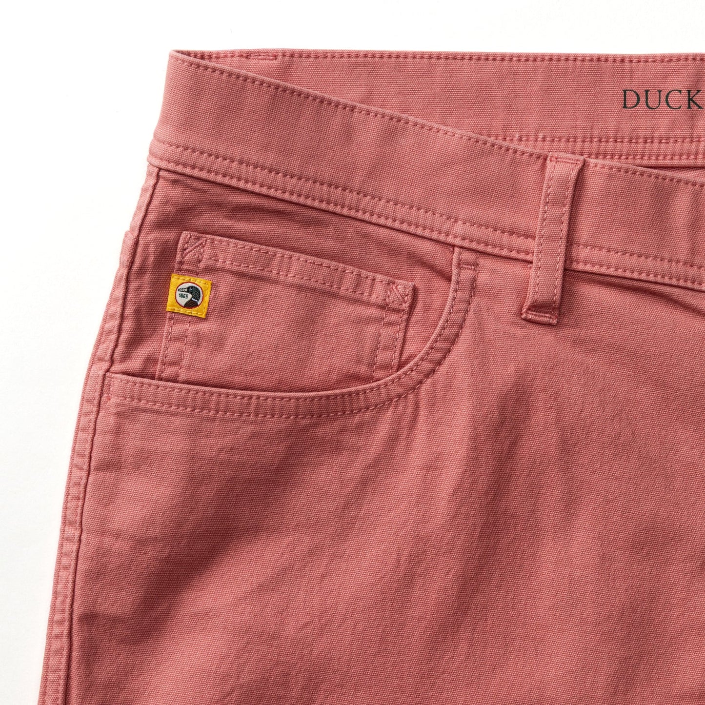 Duck Head Classic Fit Pinpoint Canvas Five-Pocket - Washed Coral