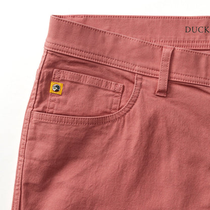 Duck Head Classic Fit Pinpoint Canvas Five-Pocket - Washed Coral