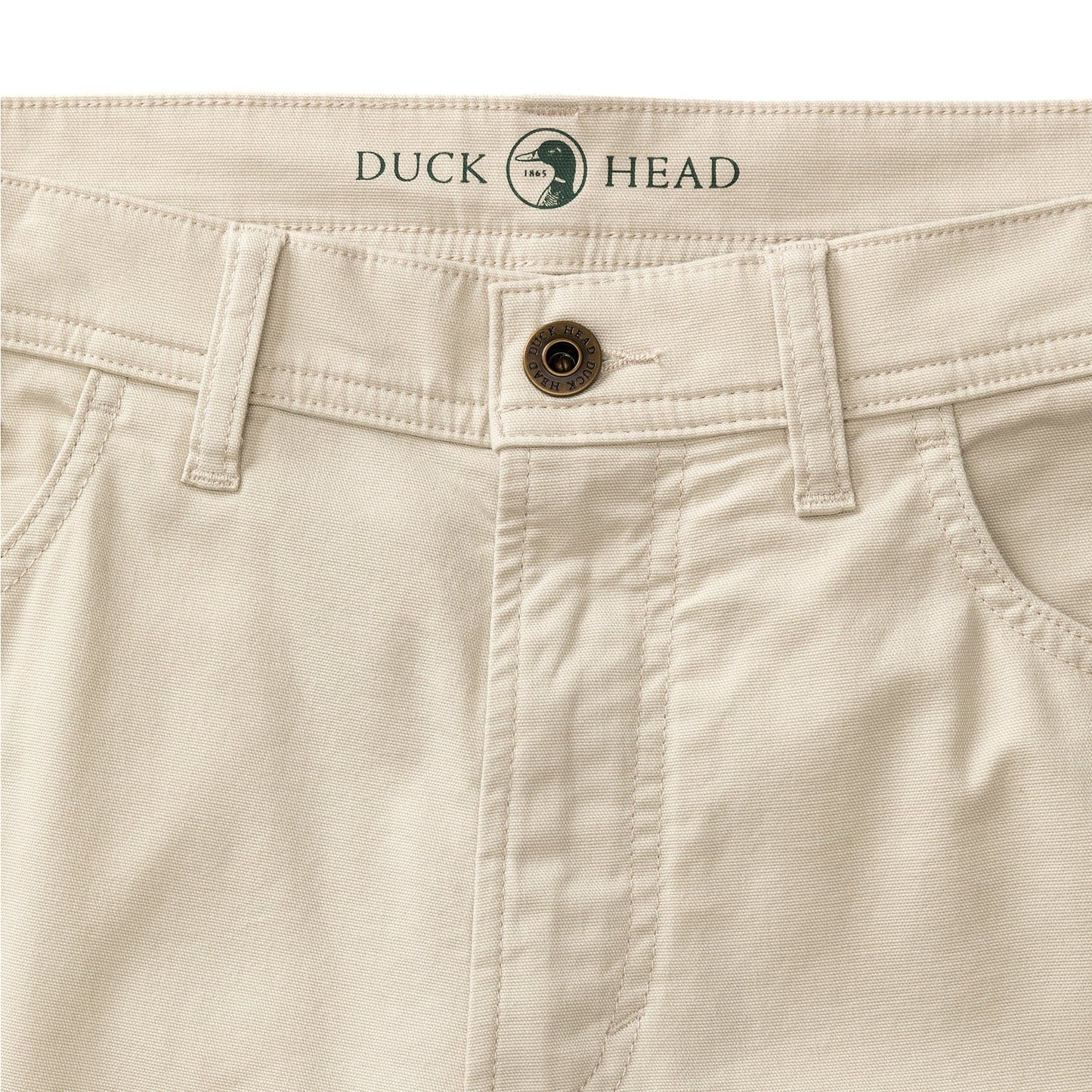 Duck Head Classic Fit Pinpoint Canvas Five-Pocket - Stone
