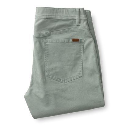 Duck Head Slim Fit Pinpoint Canvas Five-Pocket - Pewter Grey