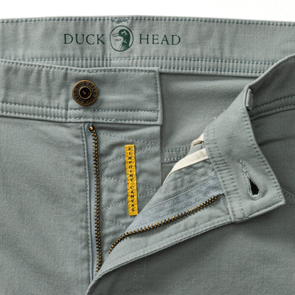 Duck Head Slim Fit Pinpoint Canvas Five-Pocket - Pewter Grey