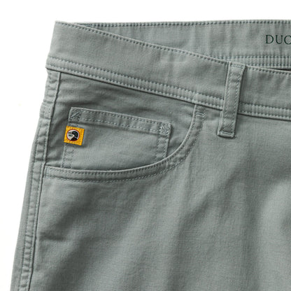 Duck Head Slim Fit Pinpoint Canvas Five-Pocket - Pewter Grey